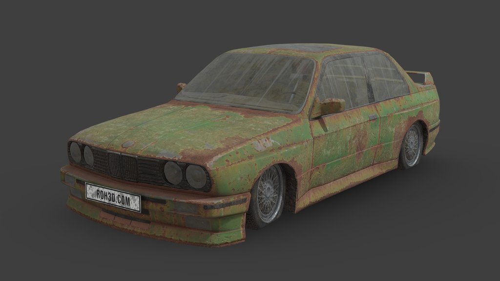 Abandoned Car - BMW E30 Sedan