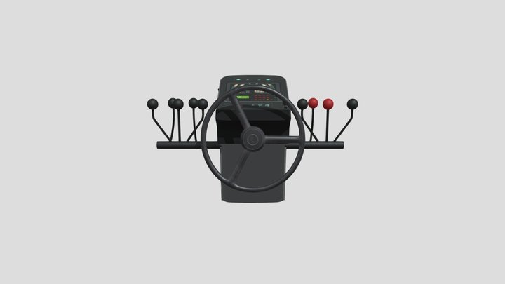 STEERING KOMATSU GD755 3D Model