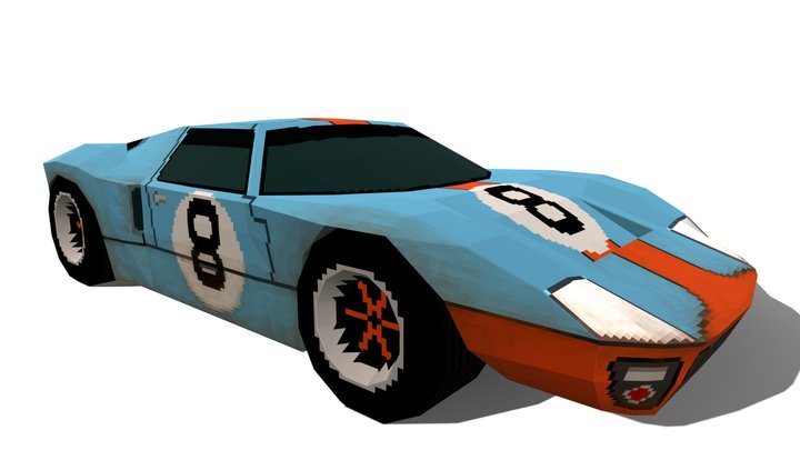 PSX-style Ford GT40 3D Model