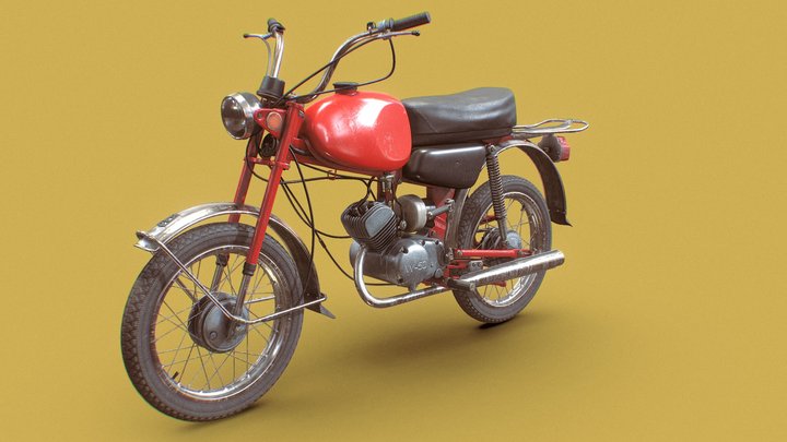 Moped 80s 3D Model