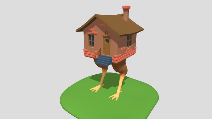Tiny Cabin on chicken legs 3D Model