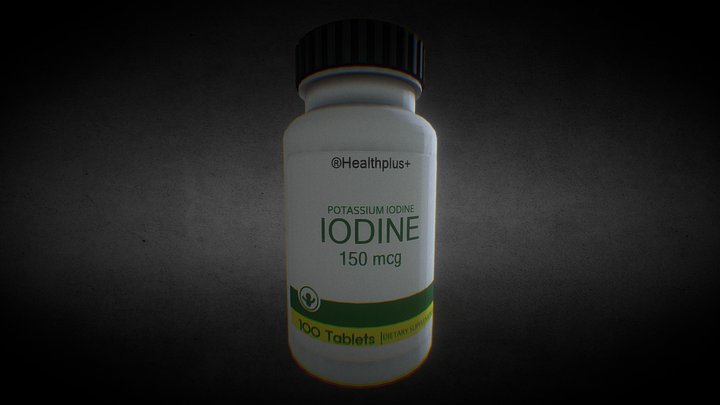 iodine tablet without pills 3D Model