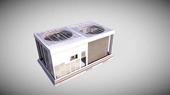 Commercial Air Conditioner Unit 3D Model
