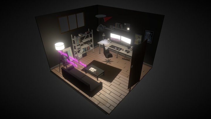 Basement Home Office #BADeskChallenge 3D Model