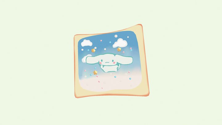 Cinnamoroll toast 3D Model