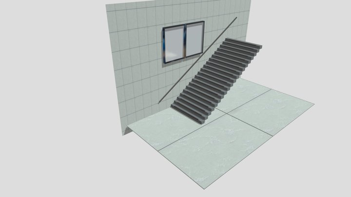 Subway Stairs 3D Model