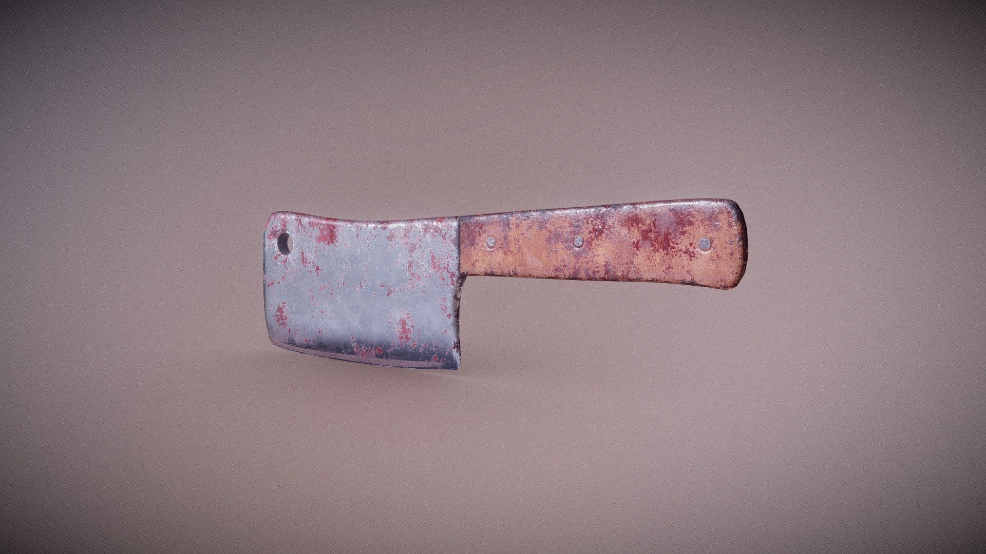 3D PBR Bloody Cleaver