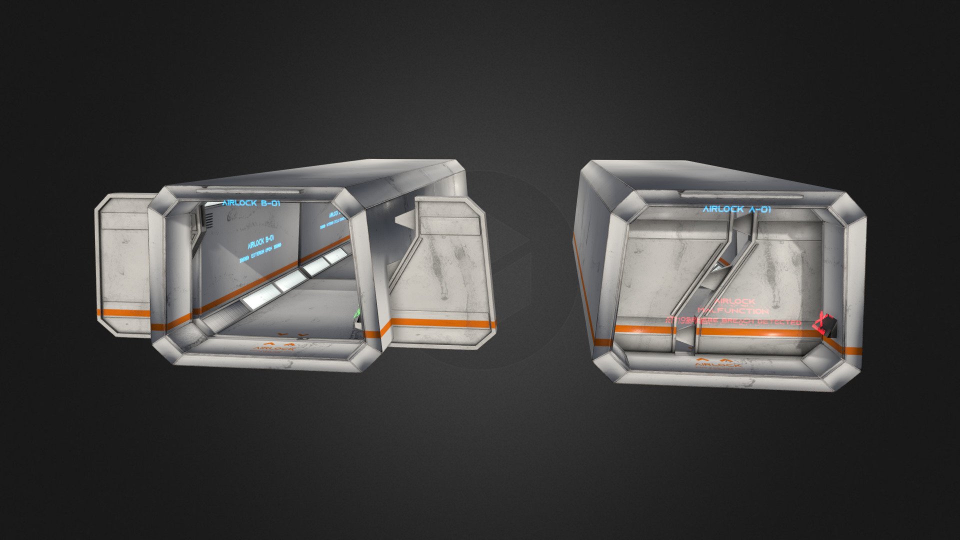 Airlock Buy Royalty Free 3D model by Keeya [324f698] Sketchfab Store