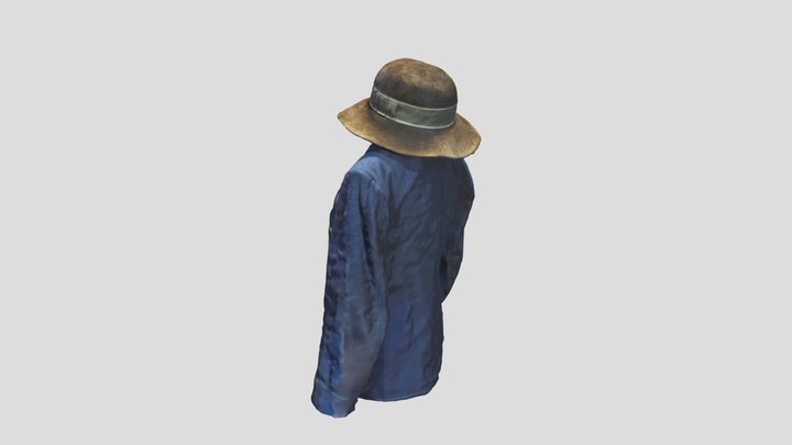 1959 All Hallows' School blazer, hat, and gloves 3D Model