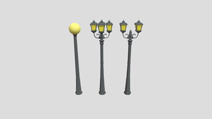 Old Street Lamp Pack – Free 3D Model STL