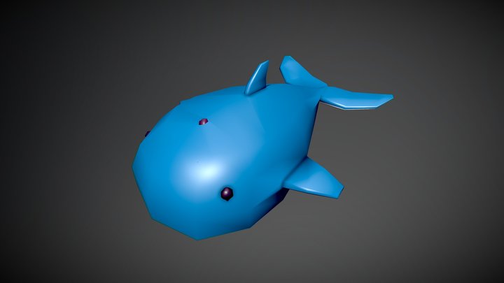 Low-Poly Whale 3D Model