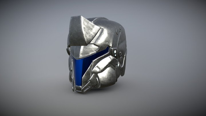 Futuristic Helmet 3D Model