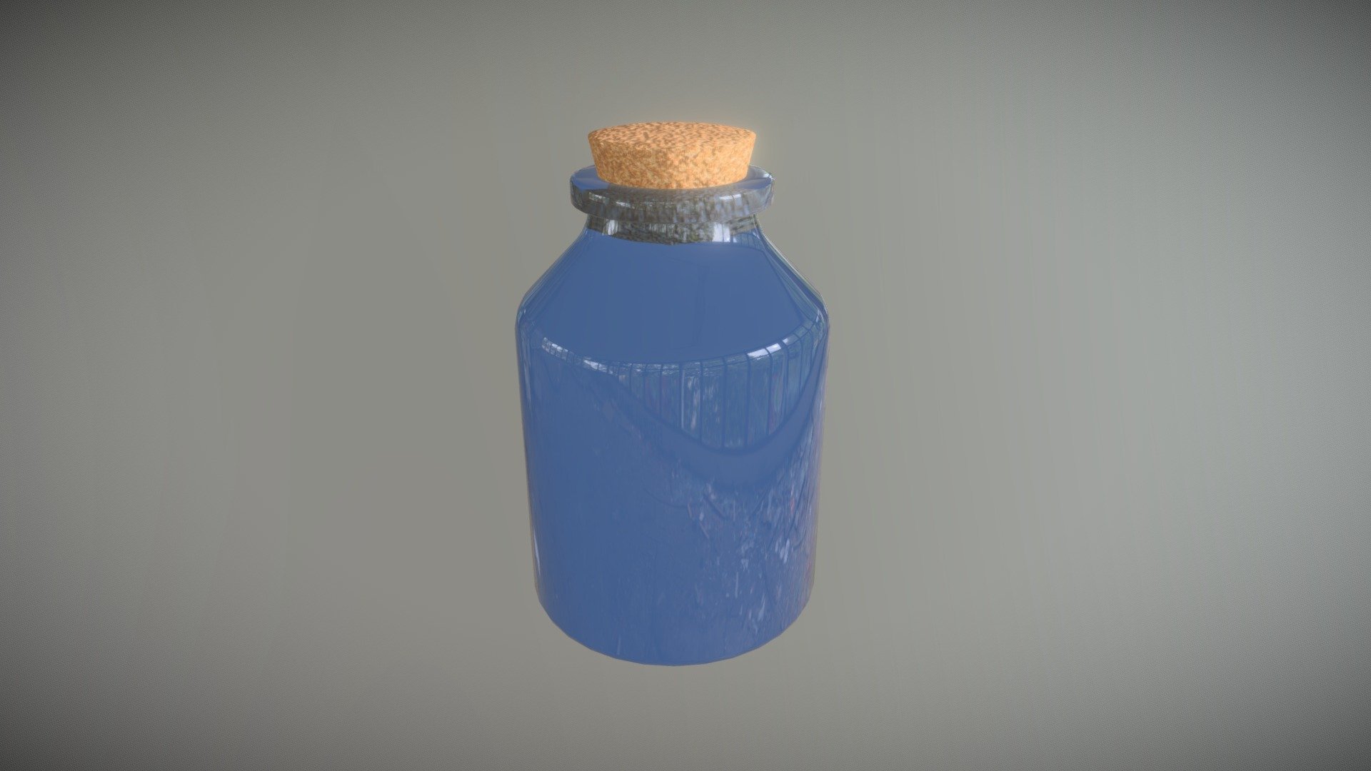 Wide Glass bottle — Sketchfab embed 3D viewer