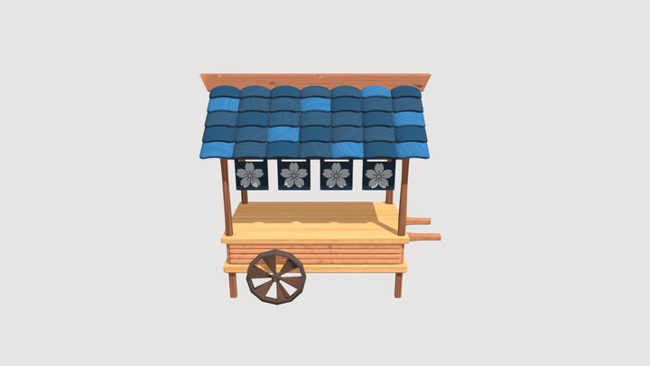 Japan inspired booth vers 1 3D Model