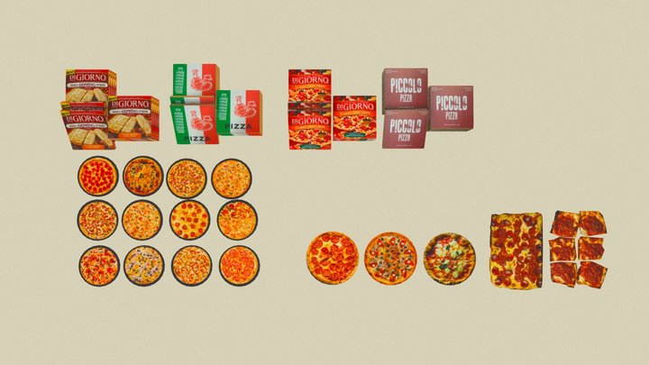 Pizza pack 3D Model