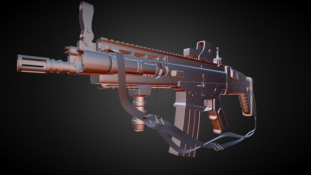 FN SCAR High Poly Model 3D Model