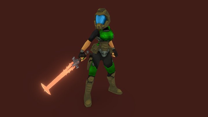 DoomGal 3D Model