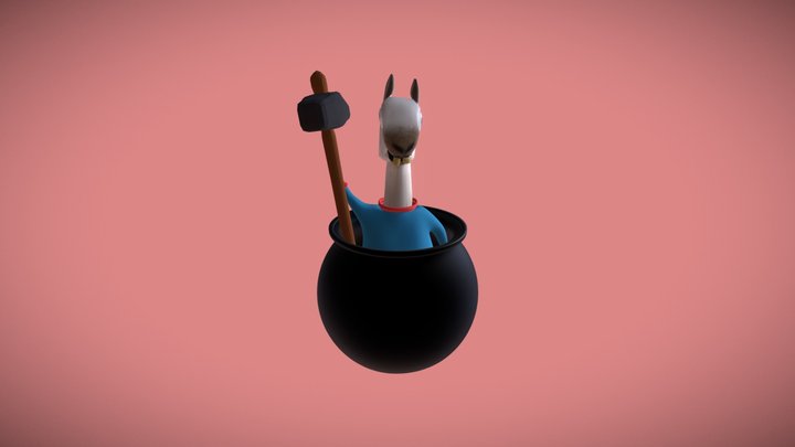 Getting over it with Lama 3D Model