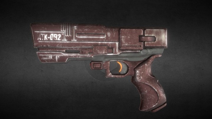 Gun textured 3D Model