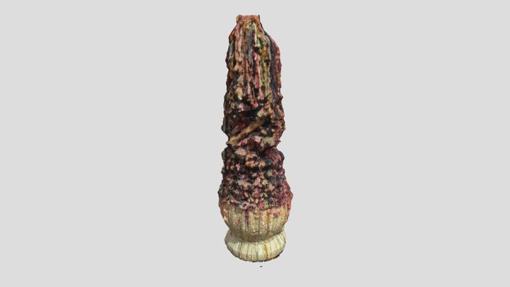 Dripping Wax Candle 3D Model