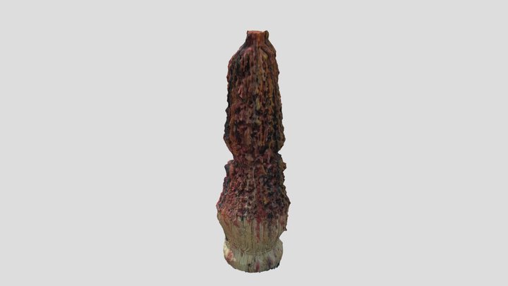 Dripping Wax Candle 3D Model