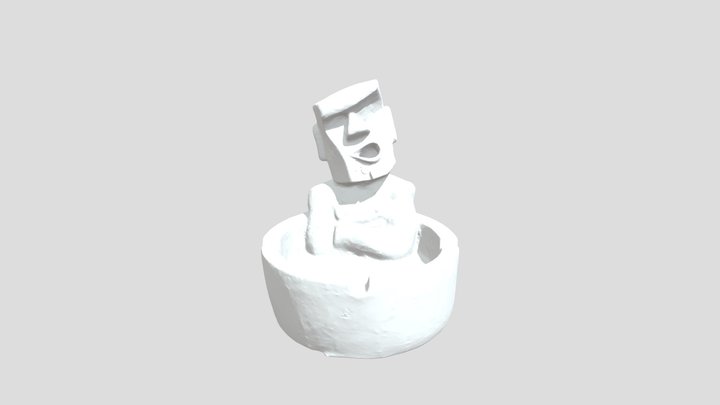 Lava Stone Guardian Ashtray 3D Model