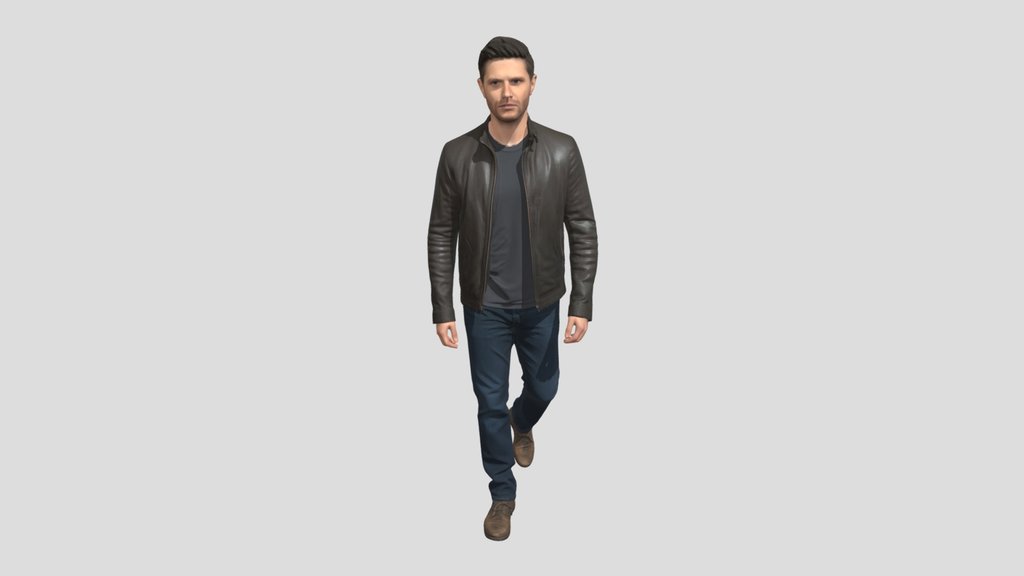 Brown Leather Jacket Man