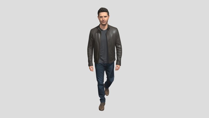 Brown Leather Jacket Man – Modello 3D gratuito STL