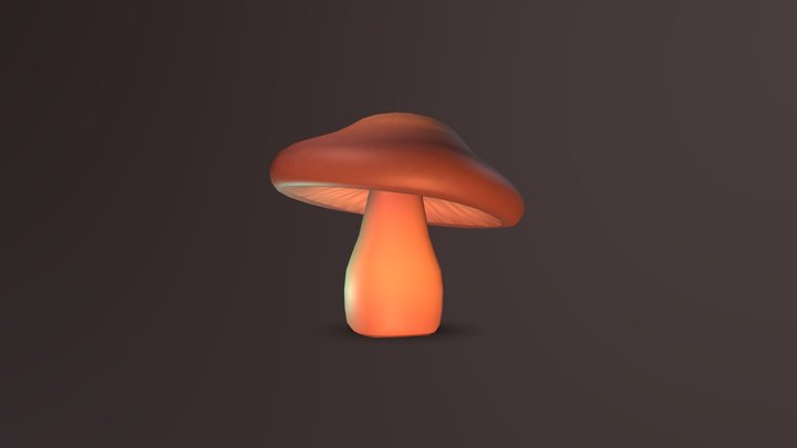 VTD A4 Mushroom Textured 3D Model