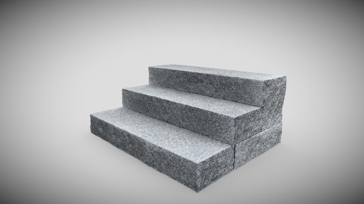SPLIT FACE STEPS - EASTERN GRAY™ 3D Model