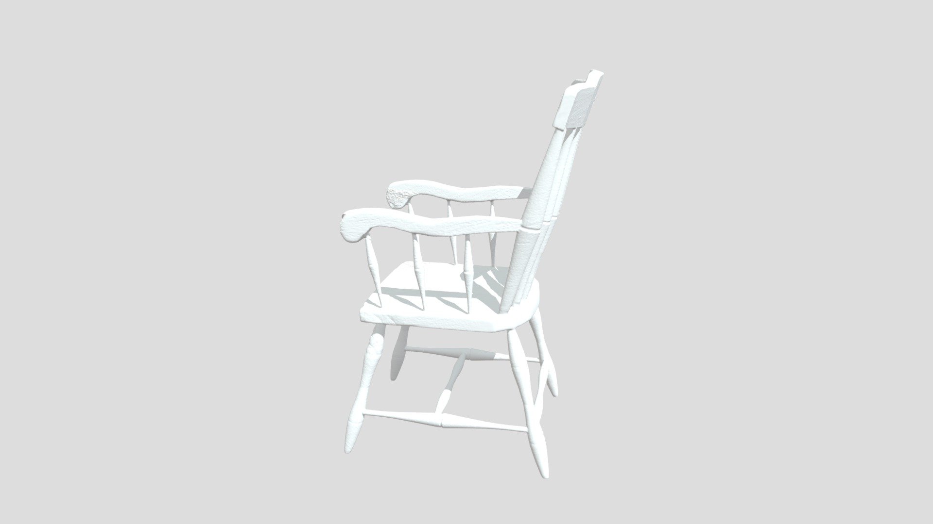 wooden chair high-poly