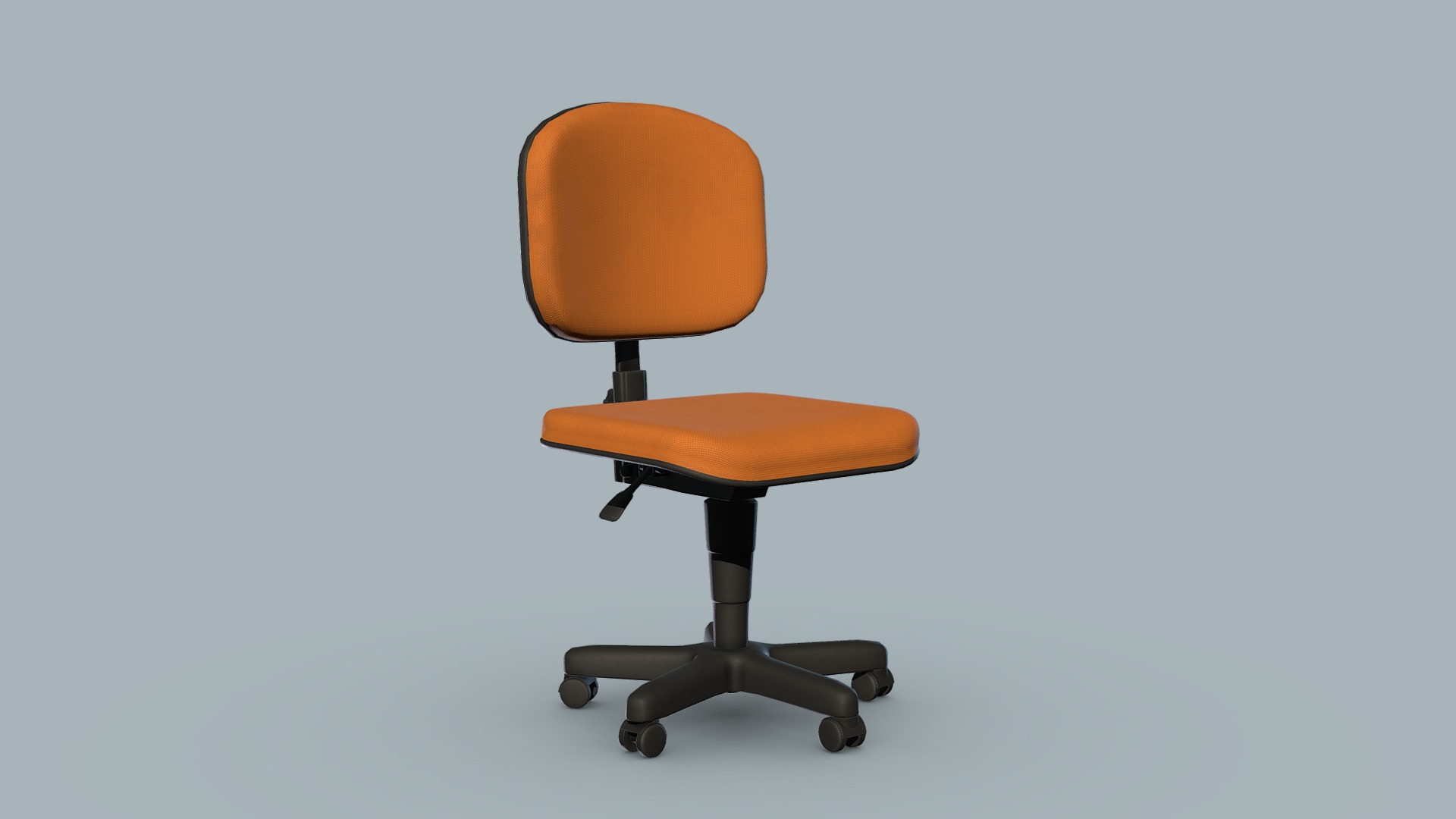 3D model Office Chair - This is a 3D model of the Office Chair. The 3D model is about an orange office chair.