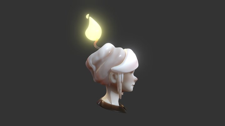 Candle girl 3D Model
