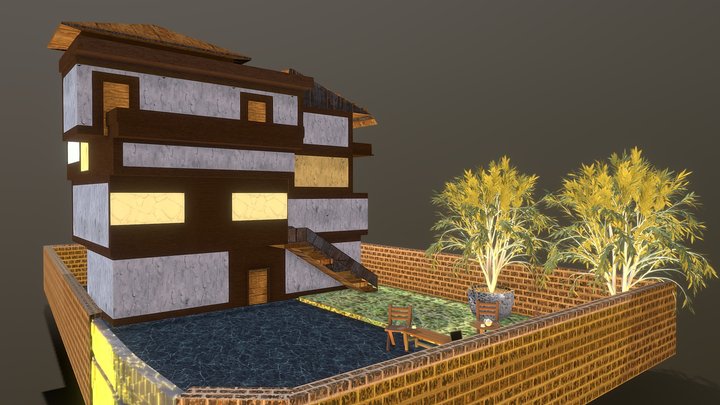 MODERN HOUSE T-1 3D Model