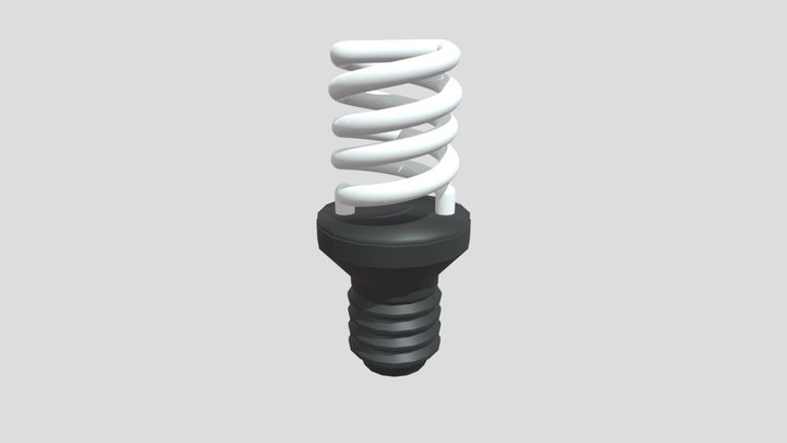 Spiral Fluorescent Light Bulb – Gratis 3D-model STL