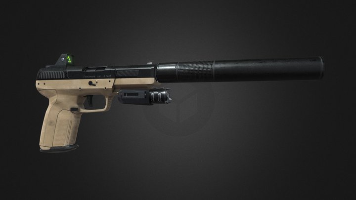 Gun FN Five-seveN (+ animation) 3D Model