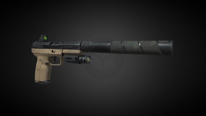 Gun FN Five-seveN (+ animation) 3D Model