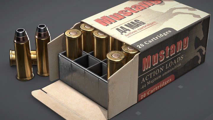 Magnum revolver ammo  - PBR - Game-ready model 3D Model