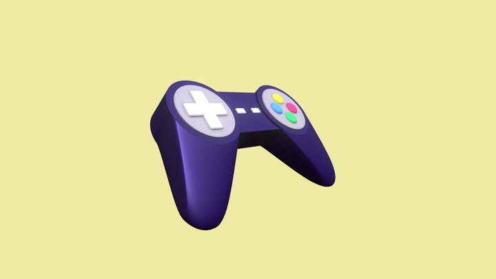 Classic Game Controller 3D Model