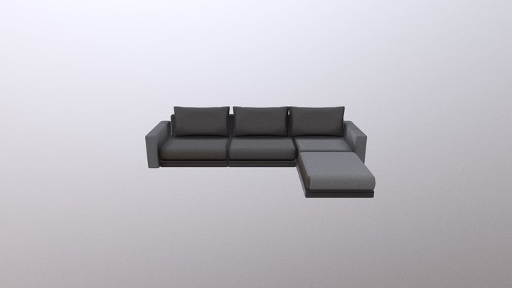 Grey Sofa 3D Model