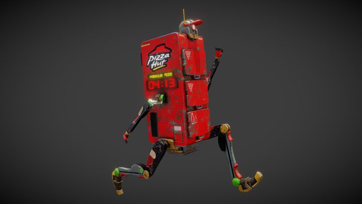 Pizza Hut Delivery Robot 3D Model
