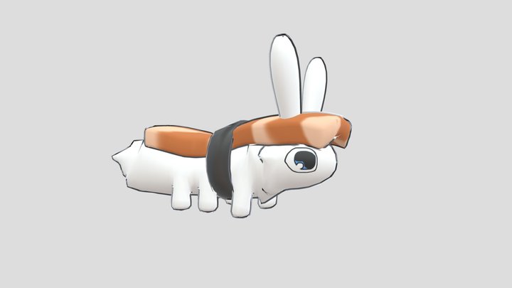 Fluffy sushi slug 3D Model