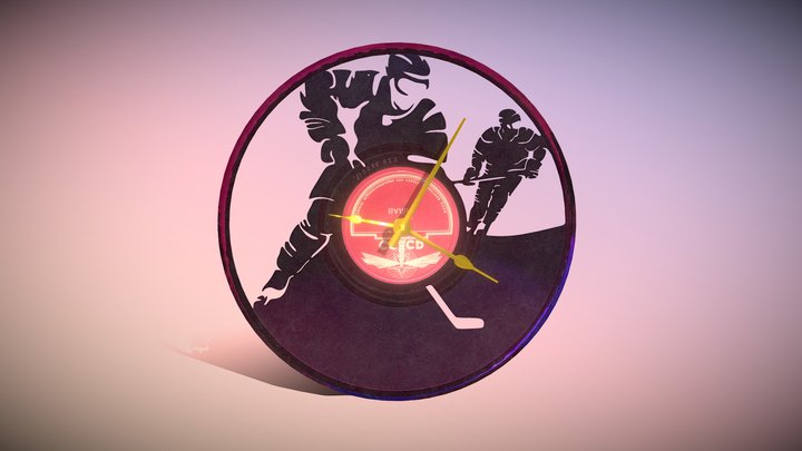Clock Vinyl Hockey 3D Model