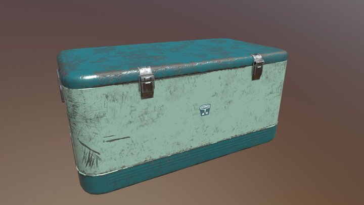 Worn Thermos Cooler 3D Model
