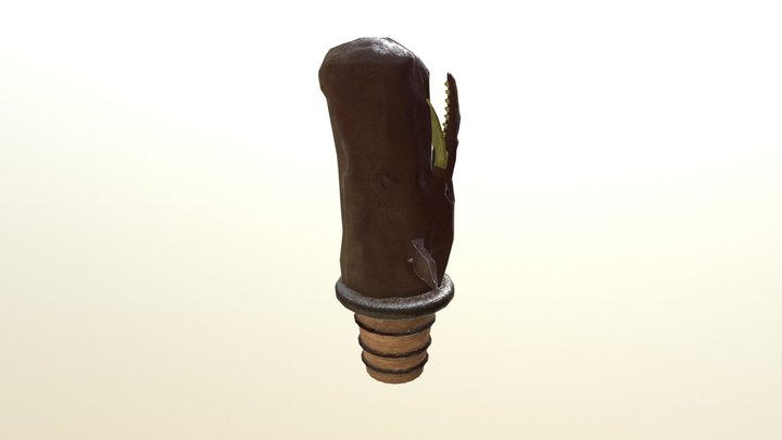 Tusked Whale Bottle Stopper prop 3D Model
