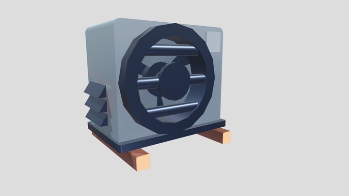 Low Poly AC Unit 3D Model