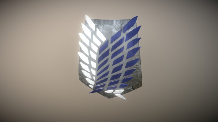 Attack On Titan Logo 3D Model