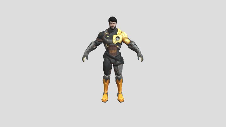Sirsan Model Skin (Fortnite Style) 3D Model