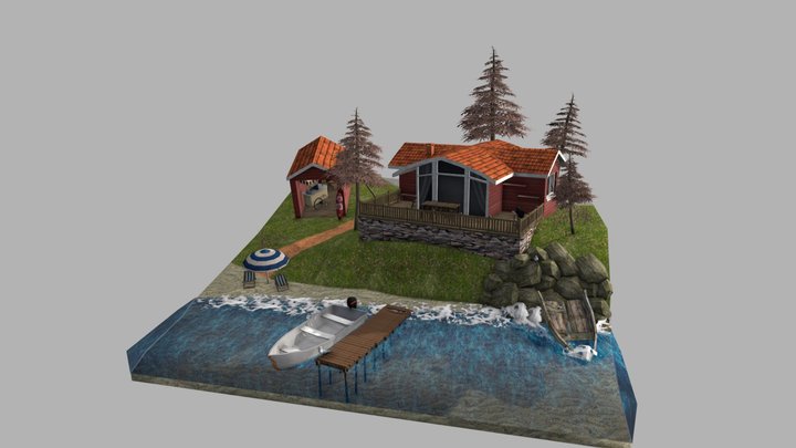 DAE Diorama - By the ocean 3D Model
