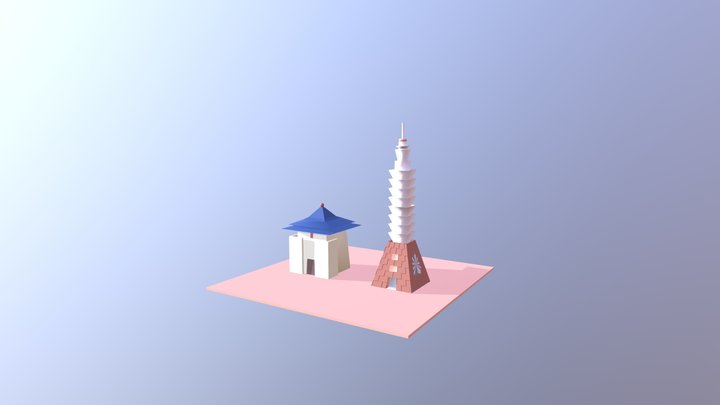 中正紀念堂+101 3D Model